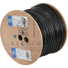 Кабель сетевой Ningbo UTP 4 пары cat5E solid 0.5мм Cu molded 305м серый outdoor стальной трос