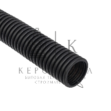Труба гофрированная из ПНД Rexant с зондом, черная, Ø25 мм