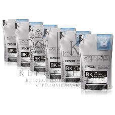 Набор черных чернил Epson T7411 (6 контейнеров по 1 литру) для SC-F6000/F7000