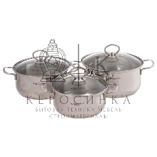 Набор кастрюль Катунь Лира КТ-CP-002, 6 пр. (2,2 л+3,2 л+4,2 л)