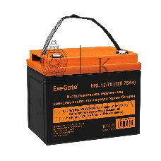 Аккумуляторная батарея ExeGate EX285653RUS HRL 12-75 (12V 75Ah, под болт М6)