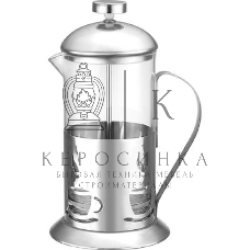 Френч-пресс MALLONY ALITO стеклянный, 350 мл, в корп из нерж стали