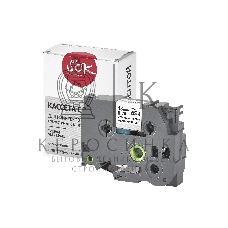 Кассета с лентой S'OK by Sakura Printing TZES941 для Brother, черный на серебре, 18мм/8м, наклейка