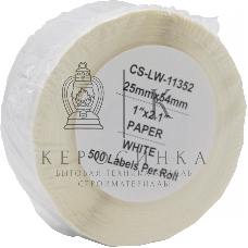 Этикетки Cactus CS-LW-11352 сег.:54x25мм черный белый 500шт/рул Dymo Label Writer 450/4XL