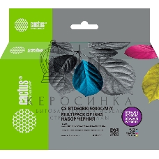 Чернила Cactus CS-BTD60BK/5000M/C/Y голубой/пурпурный/желтый/черный набор 4x100мл для Brother DCP-T300/T500W/T700W/MFC-T800W