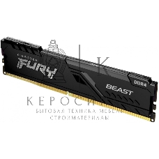 Оперативная память Kingston Fury Beast, 8GB (1x8GB), DDR4, 3200MHz, CL16, DIMM, с радиатором, черный