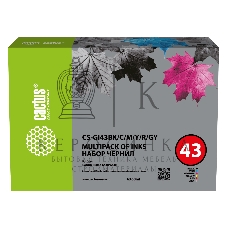 Чернила Cactus CS-GI43BK/C/M/Y/R/GY голубой/пурпурный/желтый/черный 6x для Canon Pixma G640/540