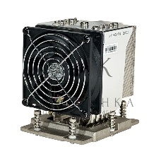 Радиатор для процессора Ablecom ACL-S42130 серебристый, 90 мм, алюминий/медь, 4380 об/мин, 46 дБ, 4 pin, 400 Вт, 124 мм