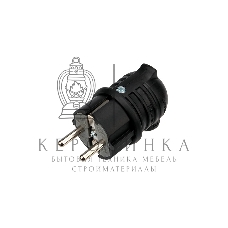 Вилка Rexant угловая влагозащищенная, с/з, 16 А, IP44 каучук