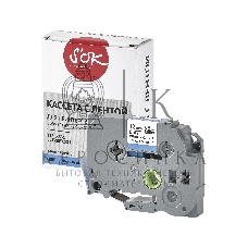Кассета с лентой S'OK by Sakura Printing TZEFX531 для Brother, черный на синем, 12мм/8м, наклейка