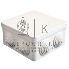 Коробка распределительная ОП 105х105х56 7 выходов 4 гермоввода IP54 крышка защелкивающаяся бел. Epplast 100011