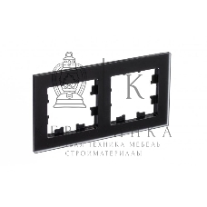 Рамка 2-м AtlasDesign Nature мат. стекло, черный SchE ATN331002