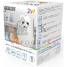 Ночник Gauss NN303 кошка белый