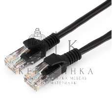 Патч-корд UTP Cablexpert PP12-1.5M/BK кат.5e, 1.5м, литой, многожильный черный