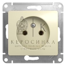 Механизм розетки 1-м СП Glossa 16А IP20 без заземл. беж. SchE GSL000241