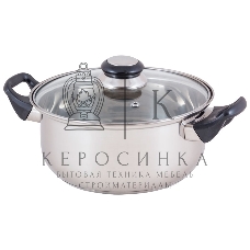 Кастрюля MALLONY BAK-S-03, объем 2,8 л, 3 слойное капсулированное дно (в уп. 8 шт)