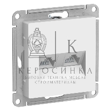 Розетка компьютерная двойная RJ45+RJ45, кат.5E, механизм, белый