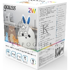 Ночник Gauss NN301 кролик белый
