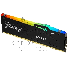Оперативная память Kingston Fury Beast, DDR5, 16Gb (1x16Gb), 5600MHz, CL36, DIMM, с радиатором, RGB, черный