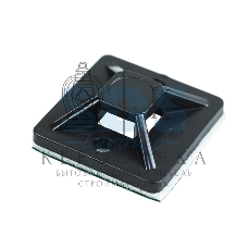 Площадка самоклеящаяся Rexant 20х20 мм, черная, упаковка 10 шт.