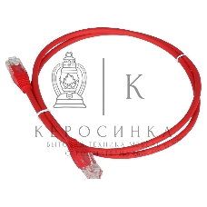 Патч-корд TWT UTP cat.5e, с заливными колпачками, 10.0 м, красный