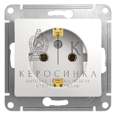 Механизм розетки 1-м СП Glossa 16А с заземл. бел. SchE GSL000143