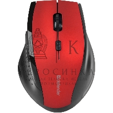 Мышь беспроводная Defender Accura MM-365 красный, 1600 dpi, радиоканал, USB, кнопки - 6