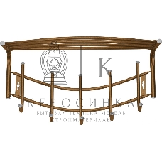 Вешалка настенная НИКА ВНП4 (ВНП4/А медный антик)