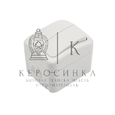 Выключатель двухклавишный Kranz Mini OG открытой установки, IP54 белый