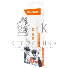 Кабель GoPower GP01T USB (m)-Type-C (m) 1.0м 2.4A ПВХ белый (1/800)