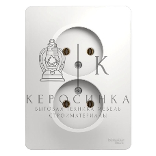 Розетка 2-м СП Glossa 16А IP20 без заземл. бел. SchE GSL000120