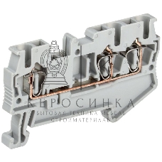 Клемма пружинная КПИ 3в-2.5 3 вывода 31А сер. IEK YZN11-3-002-K03