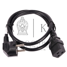 Шнур питания LANMASTER C19-Schuko прямая, 3х1.5, 220В, 16А, черный, 1 метр