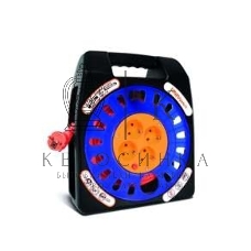 Удлинитель 4х20 м с заземл. 16А IP20 У16-012 термо ПВС 3х1 в закрытом корпусе защ. шторки UNIVersal 1673