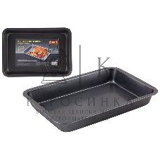 Противень для выпечки Mallony из карб. стали с антиприг. покр-м MAL-K001L, р-р 33.5x23.5x3.8 см