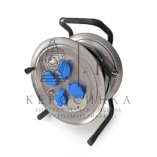 Удлинитель Союз ТМ сил. на металл. катушке с 4 гн. 4000 Вт з/к КГ IP-44 50 м 481S-4005