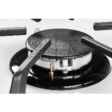 Газовая варочная панель Kuppersberg FG 62 W Газовая варочная панель, закаленное стекло, ширина 60 см, 4 газовые конфорки, WOK конфорка(3,8 кВт), автоподжиг, газ-контроль, чугунные решетки, белый