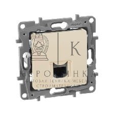 Розетка компьютерная RJ45 кат. 5 UTP, сл. кость ETIKA