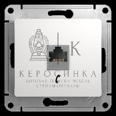 Механизм розетки телеф. 1-м СП Glossa RJ11 белый SchE GSL000181T