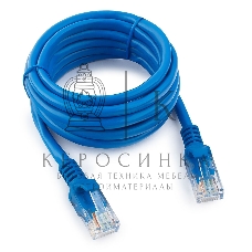 Патч-корд медный UTP Cablexpert PP10-2M/B cat.5e, 2м, литой, многожильный, синий