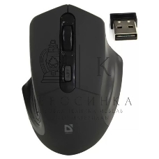 Мышь беспроводная Defender Datum MB-345 черный, 1600 dpi, радиоканал, USB, кнопки - 4