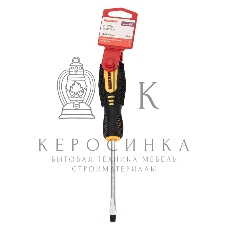 Отвертка шлицевая Rexant SL 6х100 мм, двухкомпонентная рукоятка