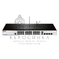 Коммутатор управляемый 2 уровня D-Link DES-3200-28/C1A с 24 портами 10/100BASE-T + 2 комбо-портами 1000Base-T/SFP