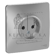 Розетка СП Blanca 16А 250В без шторок без заземл. алюм. SchE BLNRS000013