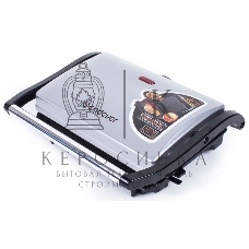 Гриль электрический Endever Grillmaster 115, 1500 Вт, авто терморегулятор, антипригарное покрытие, индикатор нагрева, серебристый/черный