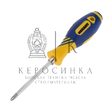 Отвертка комбинированная Rexant, двухсторонний стержень 120 мм (Крестовая PH 2, Шлицевая SL 6 мм), двухкомпонентная рукоятка