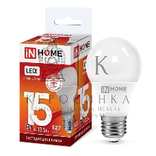 Лампа светодиодная IN HOME 4690612020280 LED-A60-VC 15Вт 230В E27 6500К 1430 лм