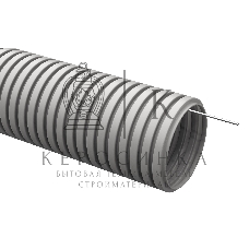 Труба гофрированная ПВХ d16 мм с зондом сер. (уп. 100 м) ИЭК CTG20-16-K41-100I