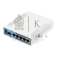 Сетевое оборудование MikroTik RB962UiGS-5HacT2HnT Роутер 2.4+5ГГц, 802.11a/b/g/n/ac, 5x Ethernet 1G, 1x SFP