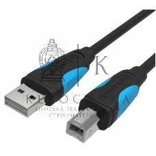 Кабель Vention USB 2.0 AM/BM - 5м. черный